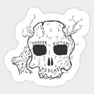 Skull and Branches Sticker